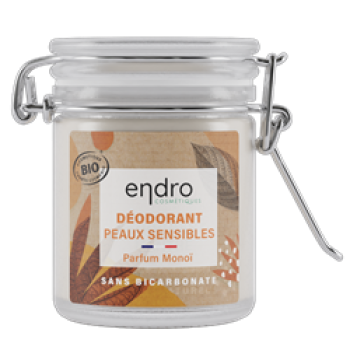 Deodorant - Monoi - sensitive Haut - festes Deo -  BIO - ohne Konservierungsstoffe - Endro - Bretagne - feste Kosmetik